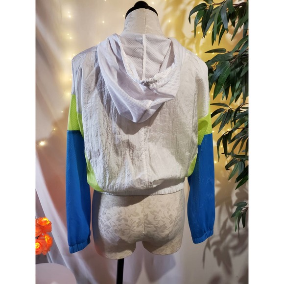 SET Champion Women's S Cropped Half Zip Colorblock Hooded Mesh Athletic - Picture 2 of 11